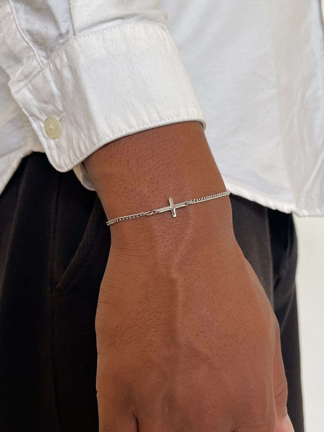 BRACELET CROIX | Argent