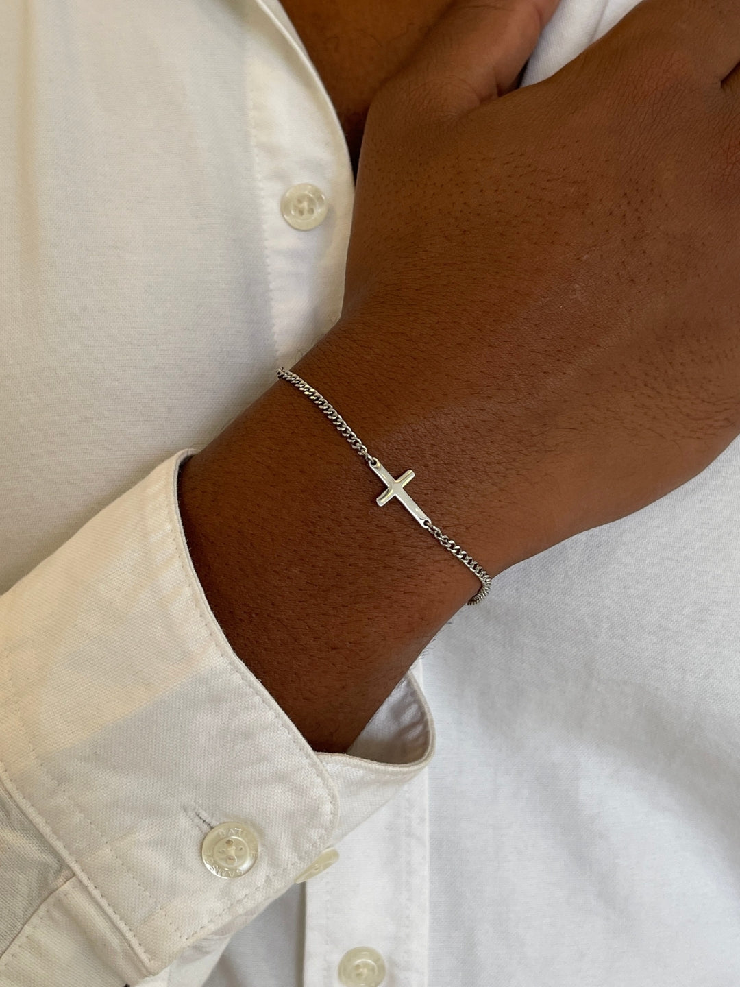 BRACELET CROIX | Argent