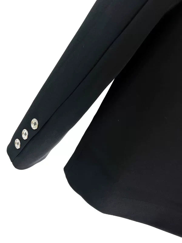 Veste de costume minimaliste sans col