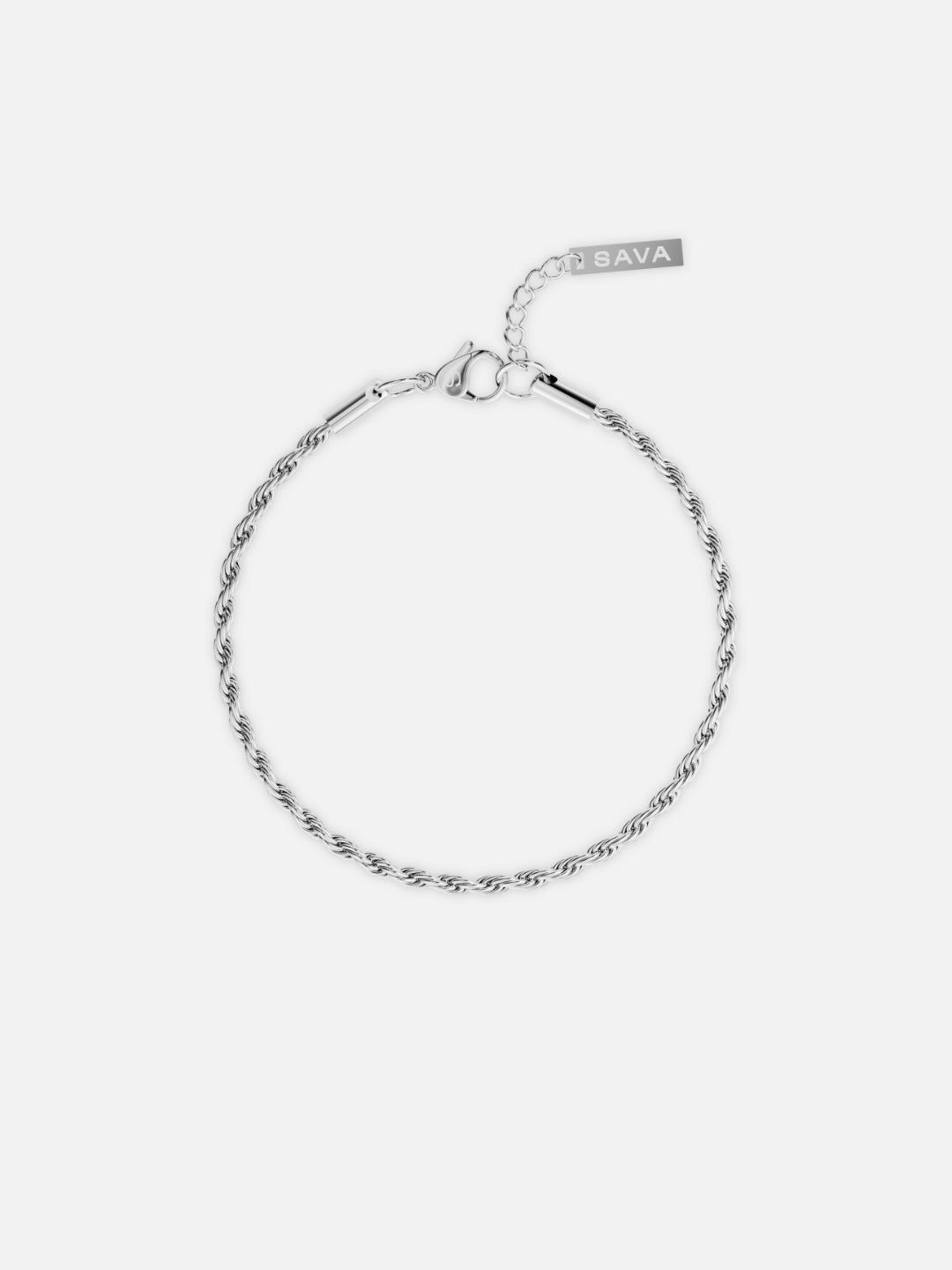 Bracelet corde 3 mm | Argent