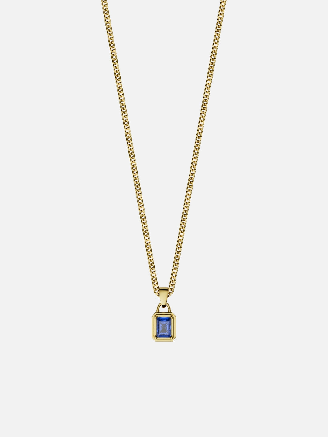 CHAÎNE EN PIERRES PRÉCIEUSES OCÉAN | Or 18 carats