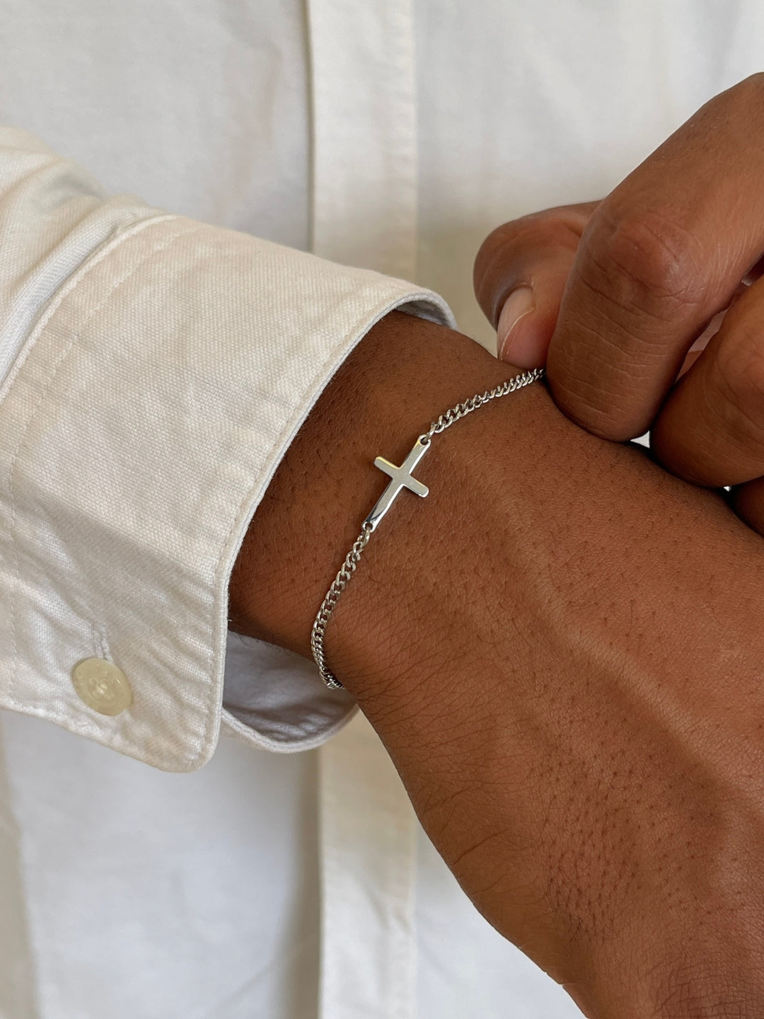 BRACELET CROIX | Argent