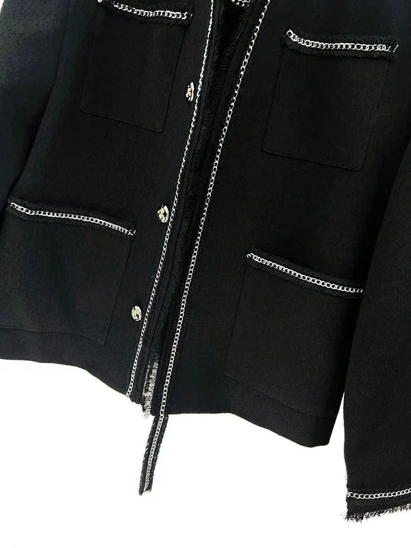 Chain Trim Heavy-Duty Casual Jacket