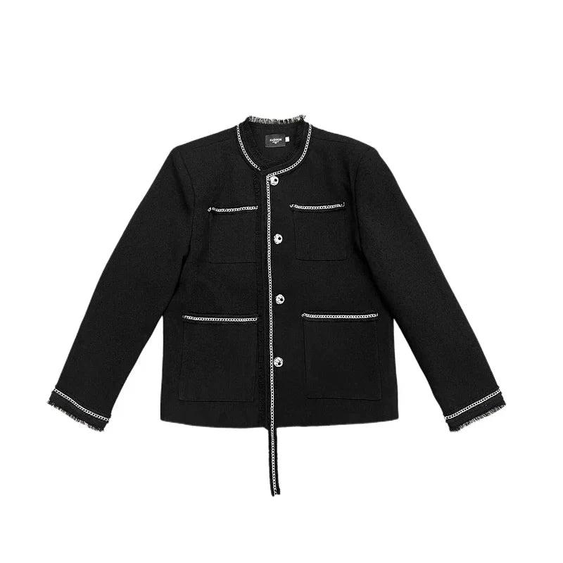 Chain Trim Heavy-Duty Casual Jacket