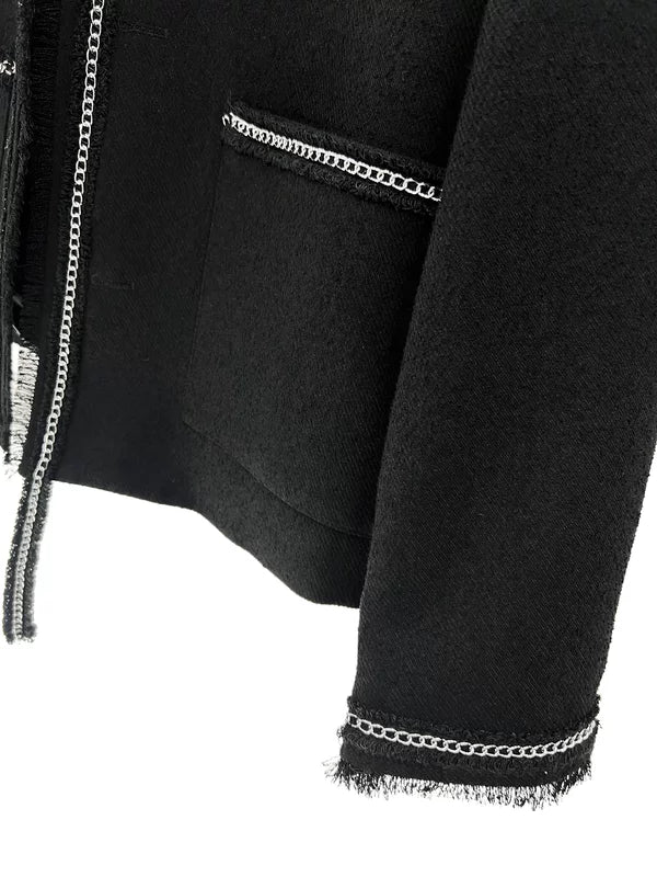 Chain Trim Heavy-Duty Casual Jacket